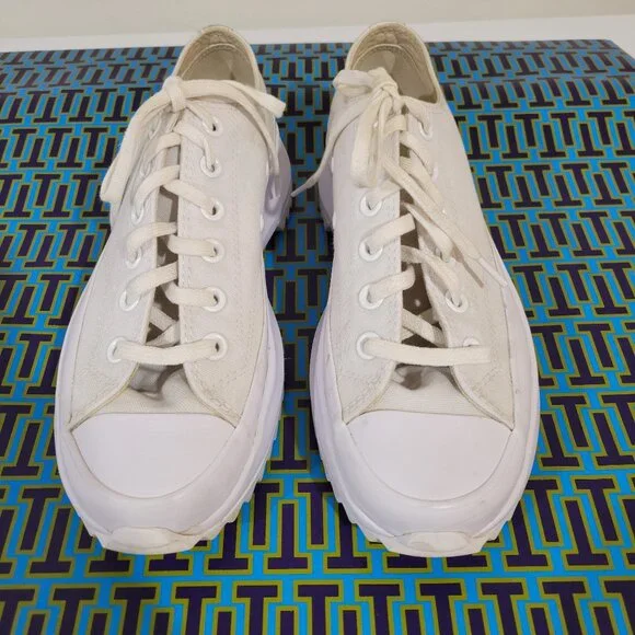 CONVERSE Platform White Canvas Sneaker Size 8.5 - Picture 5 of 12